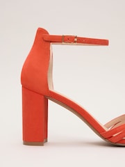 Phase Eight Orange Block Heel Sandals - Image 4 of 6