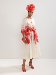 Phase Eight Orange Block Heel Sandals - Image 5 of 6