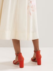 Phase Eight Orange Block Heel Sandals - Image 6 of 6