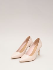 Phase Eight Nude Patent Court Shoes - Image 4 of 7