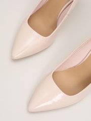 Phase Eight Nude Patent Court Shoes - Image 7 of 7