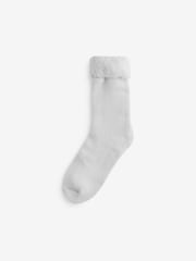 Totes Grey Bundle Ladies Brushed Bed Socks 2 Pair - Image 3 of 4