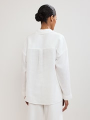 Phase Eight White Arla Linen Shirt - Image 2 of 7