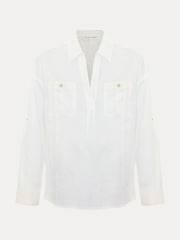 Phase Eight White Arla Linen Shirt - Image 7 of 7