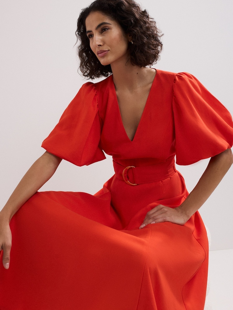 phase eight orange dress Tori Button Through Maxi Dress