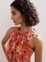 Phase Eight Orange Zelah Floral Print Dress - Image 5 of 8