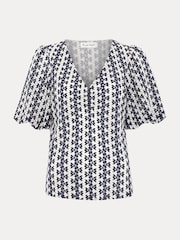 Phase Eight Blue Alba Textured Top - Image 1 of 1
