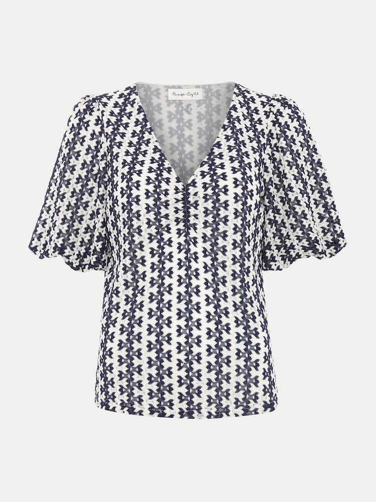 Phase Eight Blue Alba Textured Top - Image 1 of 1