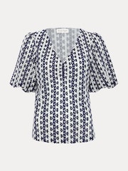 Phase Eight Blue Alba Textured Top - Image 7 of 7