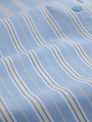 Blue Stripe with Embroidered Cherry Oversized Long Sleeve Shirt - Image 6 of 6