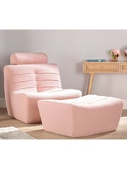 Desser Pink Cosy Upholstered Boucle Chair - Image 1 of 3