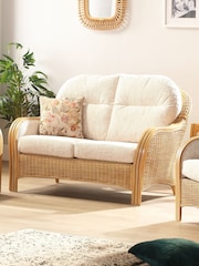 Desser Light Oak Centurion 3 Seat Fabric Sofa - Image 1 of 2
