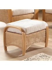 Desser Light Oak Centurion Fabric Foot Stool - Image 1 of 2