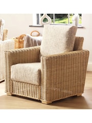 Desser Natural Burford Rattan Wicker Conservatory Armchair - Image 1 of 2
