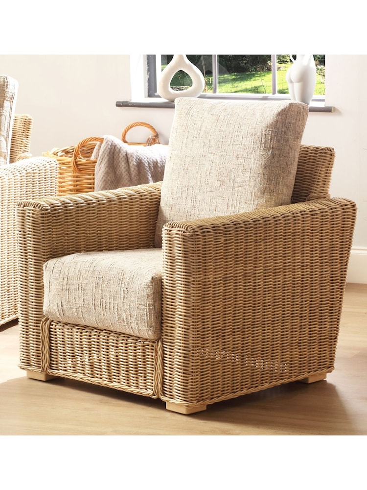 Desser Natural Burford Rattan Wicker Conservatory Armchair - Image 1 of 2