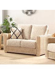 Desser Natural Burford Rattan Wicker Conservatory 2 Seater Sofa - Image 1 of 2