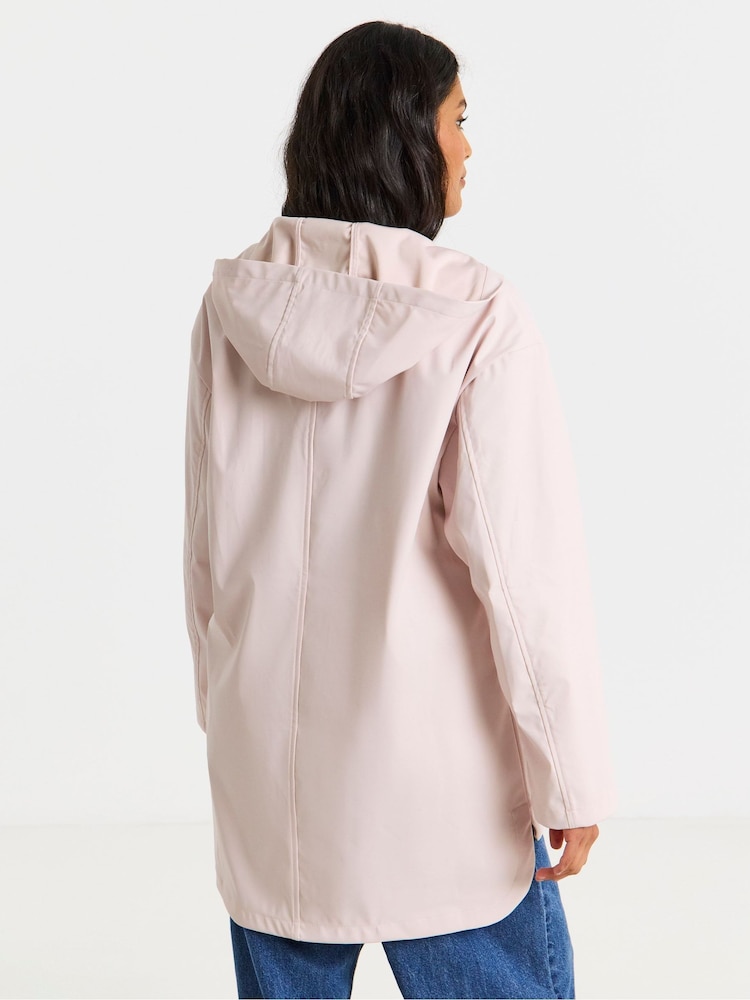 وردي - Simply Be Short Rubberised Raincoat - صورة 2 من 4 وردي - Simply Be Short Rubberised Raincoat - صورة 2 من 4
