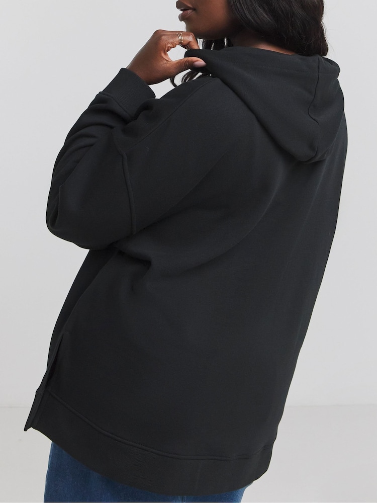 Simply Be Black Oversized Hoodie - Image 2 of 4