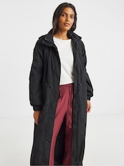 Simply Be Black Pocket Detail Parachute Parka - Image 4 of 4