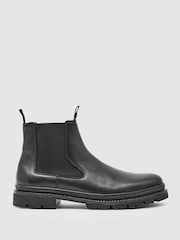 Reiss Black Huxley Leather Chelsea Boots - Image 1 of 4