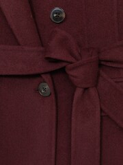Reiss Burgundy Brogan Double-Breasted Blindseam Coat Wool-Blend - Image 7 of 7
