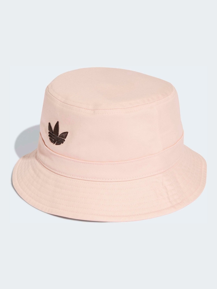 adidas Originals Black Pink Trefoil Bucket Hat - Image 1 of 4