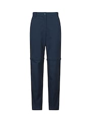 Mountain Warehouse Blue Womens Delta Stretch Zip Off Quick Drying UV Max Trousers - Image 1 of 6