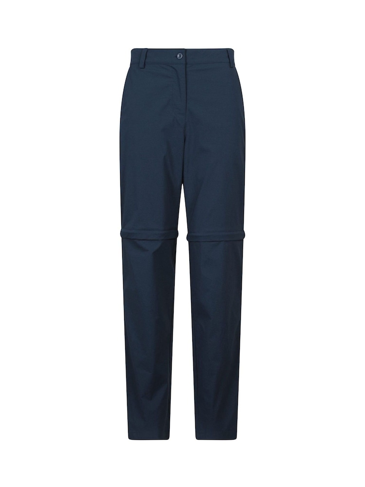 Mountain Warehouse Blue Womens Delta Stretch Zip Off Quick Drying UV Max Trousers - Image 1 of 6