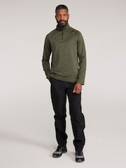 Mountain Warehouse Green Power Mens Half Zip Quick Drying Midlayer Fleece - Image 3 of 8