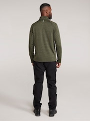 Mountain Warehouse Green Power Mens Half Zip Quick Drying Midlayer Fleece - Image 4 of 8