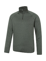 Mountain Warehouse Green Power Mens Half Zip Quick Drying Midlayer Fleece - Image 7 of 8