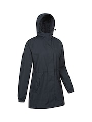 أسود - Mountain Warehouse Womens Rainfall Waterproof Jacket - صورة 2 من 6