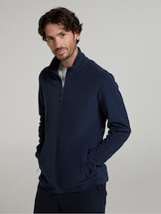 Mountain Warehouse Blue Mens Camber Full Zip Quick Drying Fleece Jacket - Image 1 of 4
