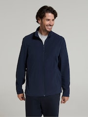 Mountain Warehouse Blue Mens Camber Full Zip Quick Drying Fleece Jacket - Image 4 of 4