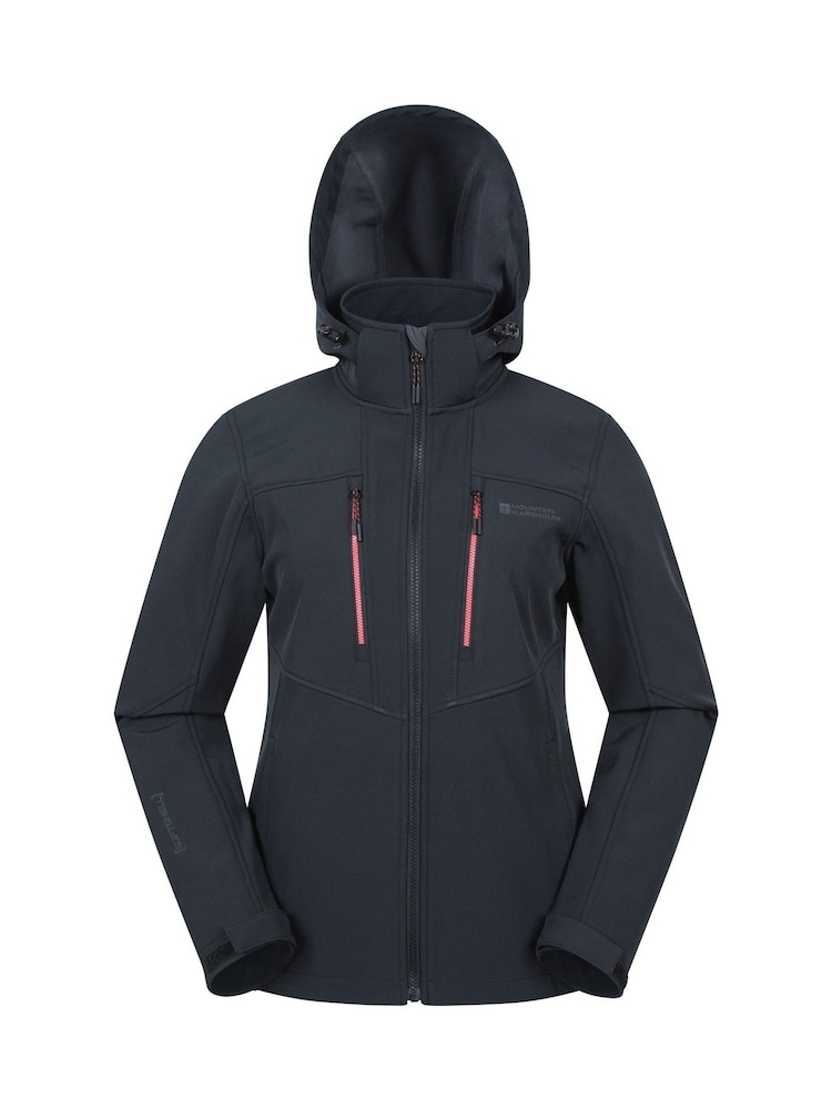 أسود - Mountain Warehouse Womens Genesis Water Resistant Softshell Jacket - صورة 1 من 5