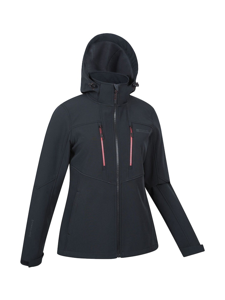 أسود - Mountain Warehouse Womens Genesis Water Resistant Softshell Jacket - صورة 2 من 5