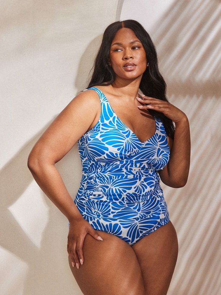 Live Unlimited Blue Floral Print Tankini - Image 2 of 3
