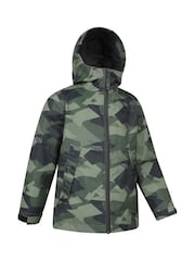 Mountain Warehouse Green Kids Ravine Lightweight Printed Waterproof Jacket - Image 2 of 5