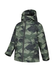 Mountain Warehouse Green Kids Ravine Lightweight Printed Waterproof Jacket - Image 4 of 5