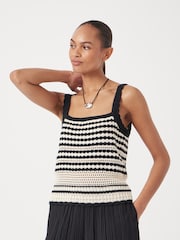 Hush White Mono Stitch Knitted Top - Image 1 of 7