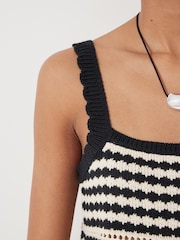 Hush White Mono Stitch Knitted Top - Image 6 of 7