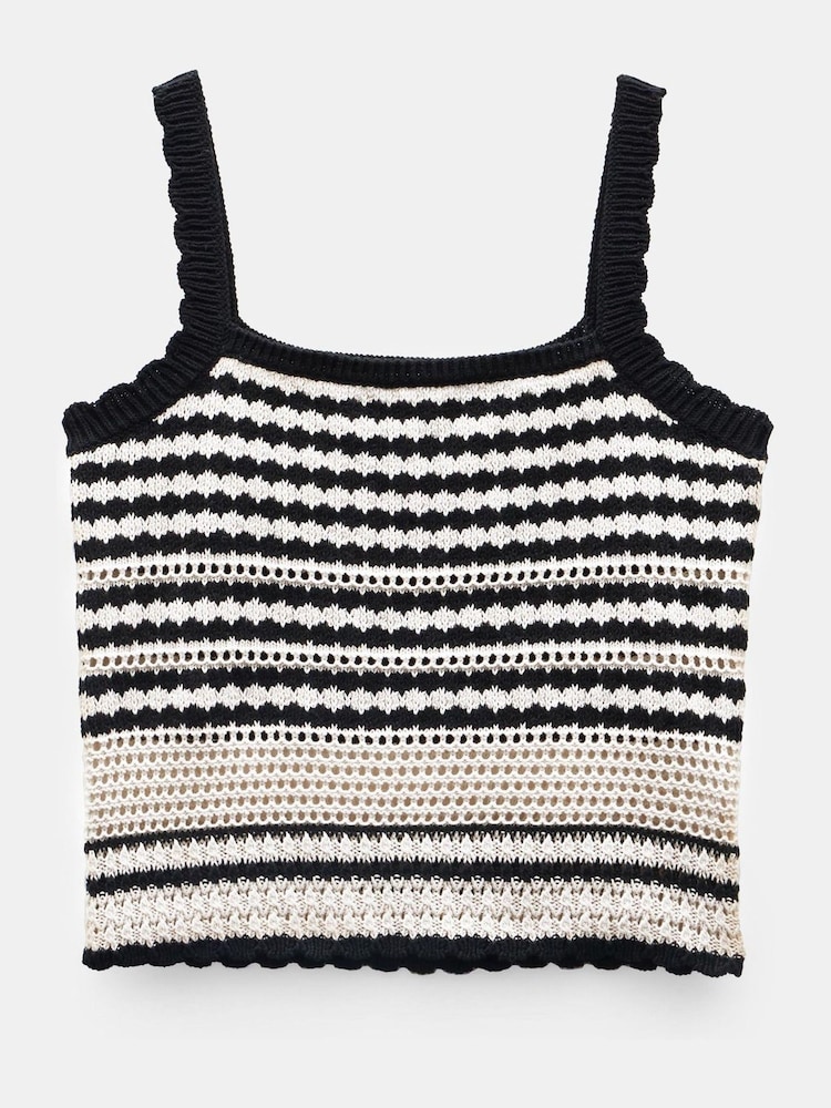 Hush White Mono Stitch Knitted Top - Image 7 of 7