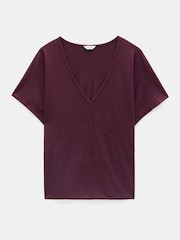 Hush Red Grown On Sleeve V-Neck T-Shirt - Image 5 of 5