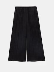 Hush Black Crinkle Wide Leg Cropped Trousers - Image 6 of 6