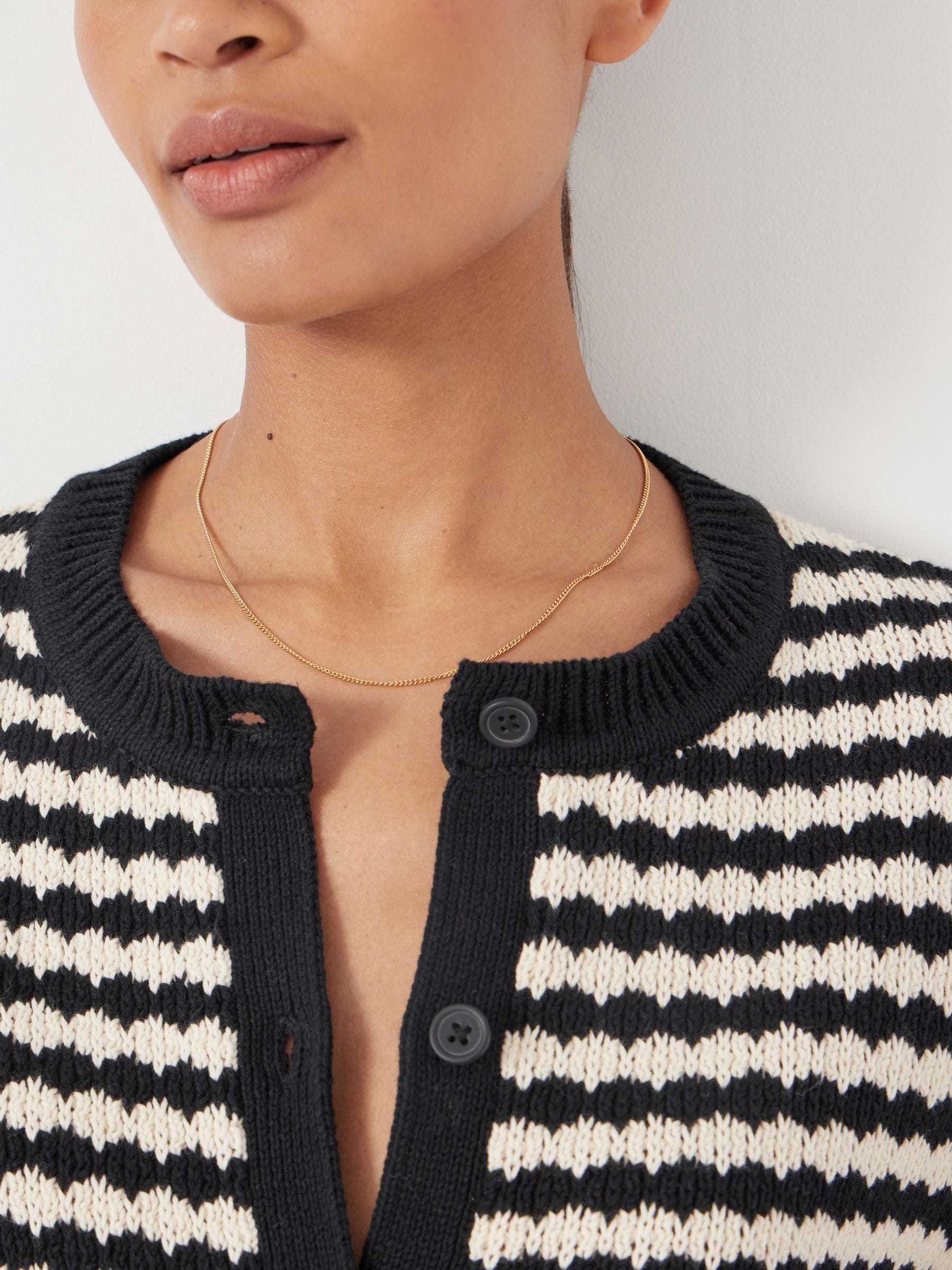 Buy Hush White Mono Stitch Short Sleeve Cardigan from the Next UK