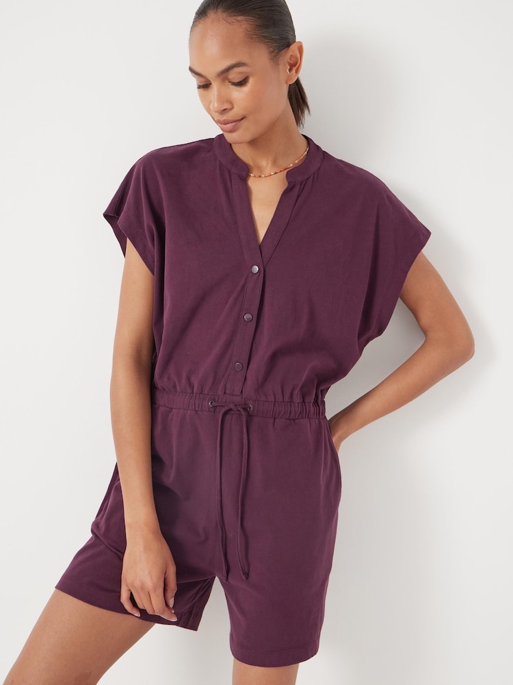 Hush Red Kendall Jersey Playsuit - Image 1 of 4 Hush Red Kendall Jersey Playsuit - Image 1 of 4