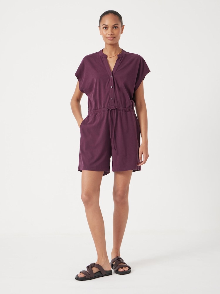 Hush Red Kendall Jersey Playsuit - Image 2 of 4 Hush Red Kendall Jersey Playsuit - Image 2 of 4