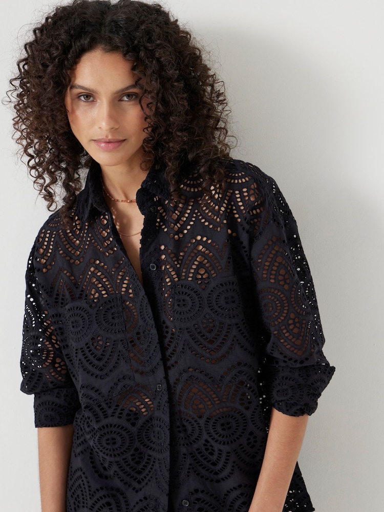 Hush Cotton Broderie Shirt - Imagen 1 de 6