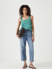Hush Green Square Neckline Tank Top - Image 2 of 6
