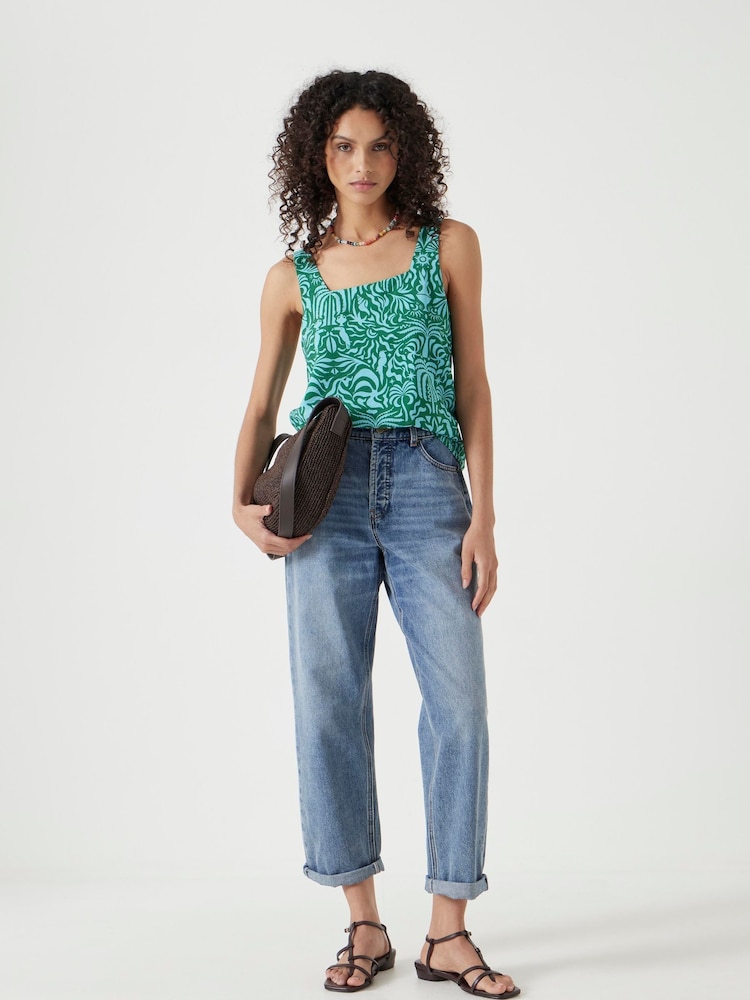 Hush Green Square Neckline Tank Top - Image 2 of 6